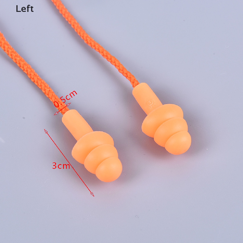 Nút Bịt Tai Giảm Tiếng Ồn Bằng Silicone Kèm Dây Đeo Tiện Dụng Khi Đi Bơi