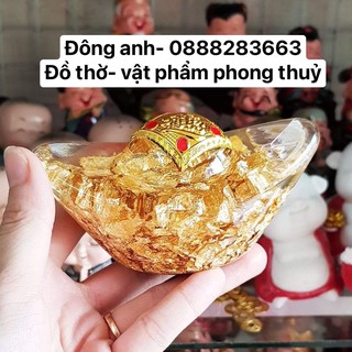 Thỏi Vàng Pha Lê Phong Thủy ( Tài Lộc _ May Mắn )