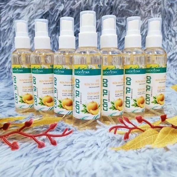 Cồn Xịt kháng khuẩn Lavender/Trà xanh/Dưa gang chai 200ml Lucky Star
