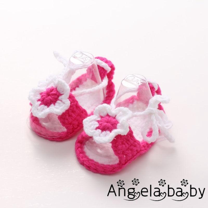 Gbb-baby Sơ Sinh Bé Gái Móc Đan Tất Cũi Giày Prewalker