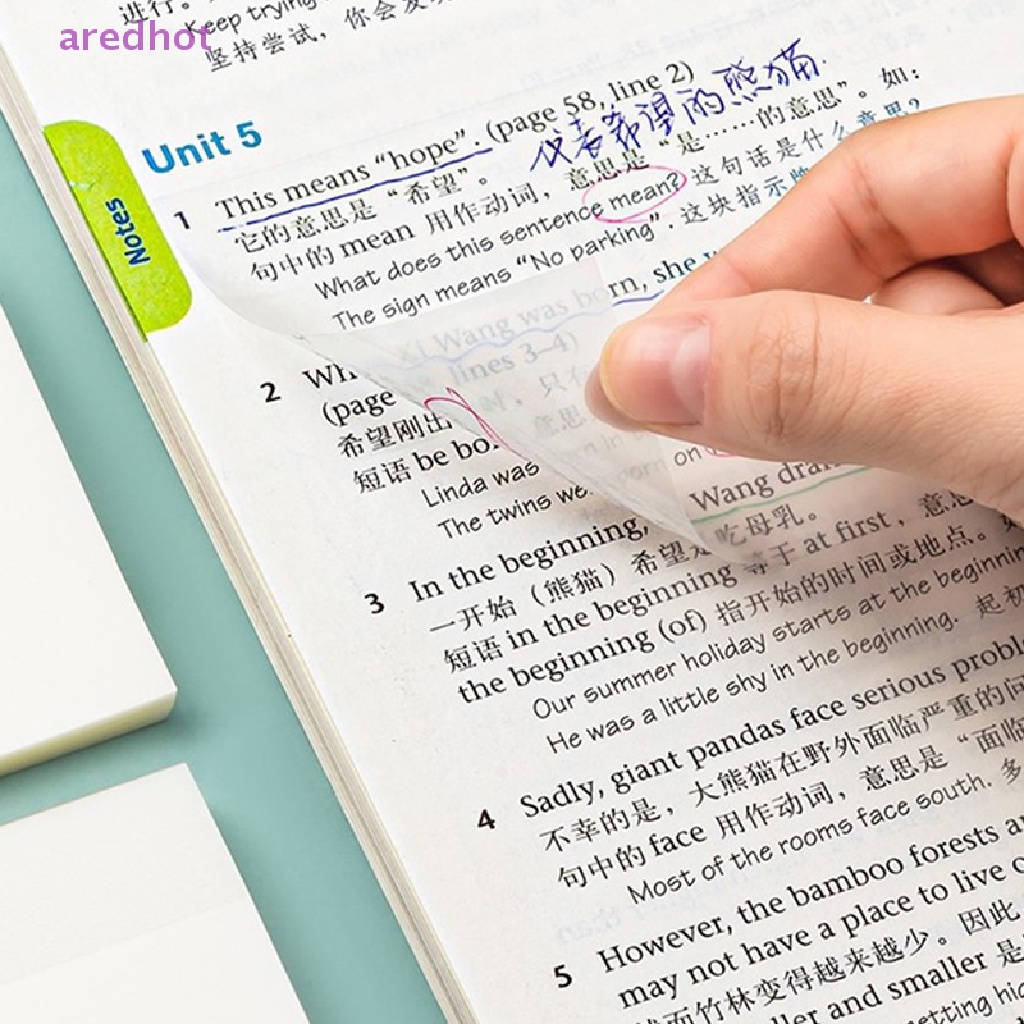 Set 50 Tờ Giấy Ghi Chú Trong Suốt Chống Thấm Nước Mới