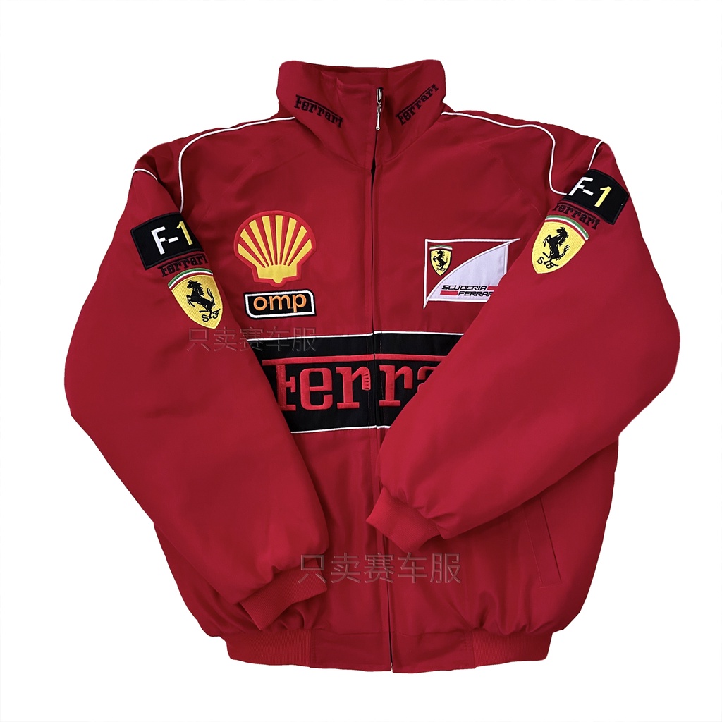 Áo Khoác Phong Cách Hip Hop Retro Thêu Hình Hoa Kỳ F1