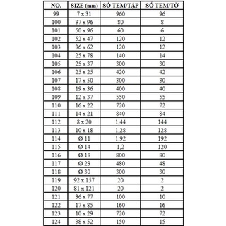 Giấy Tomy A5 99->124