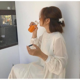 Váy Midi trắng dáng dài phong cách Ulzzang Hàn Quốc