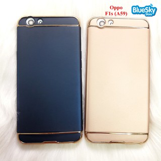 Ốp lưng Oppo F1s 3 mảnh viền mạ vàng