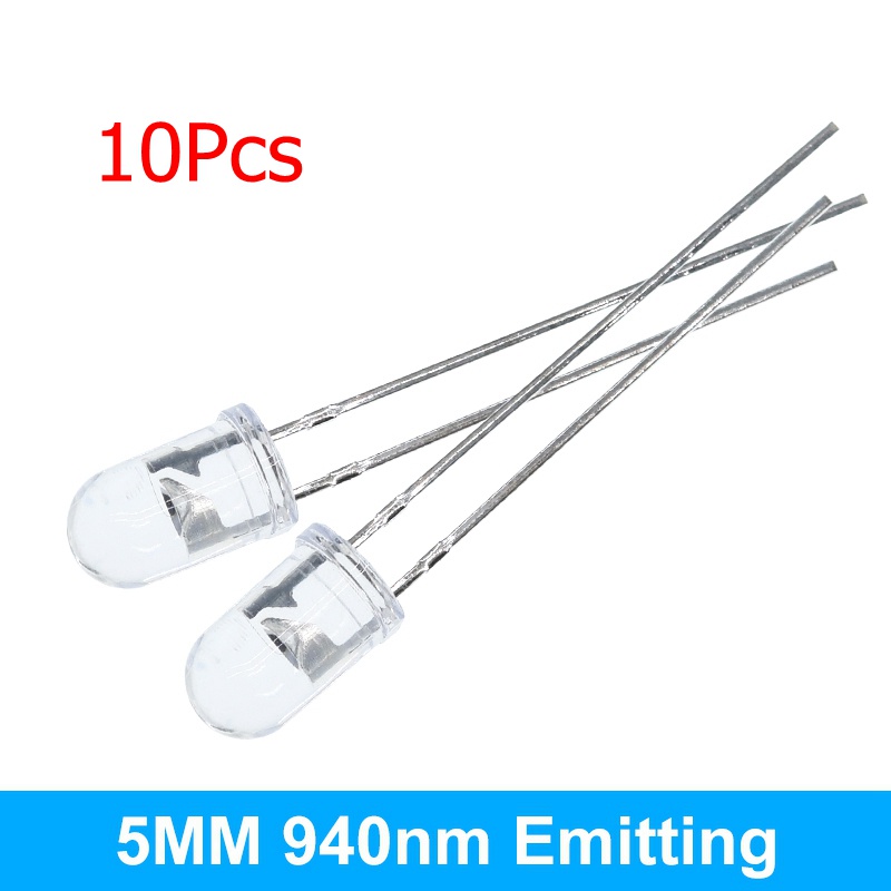 Set 10 Cặp Điốt Hồng Ngoại 3mm 5mm 940nm 301A Cho arduino