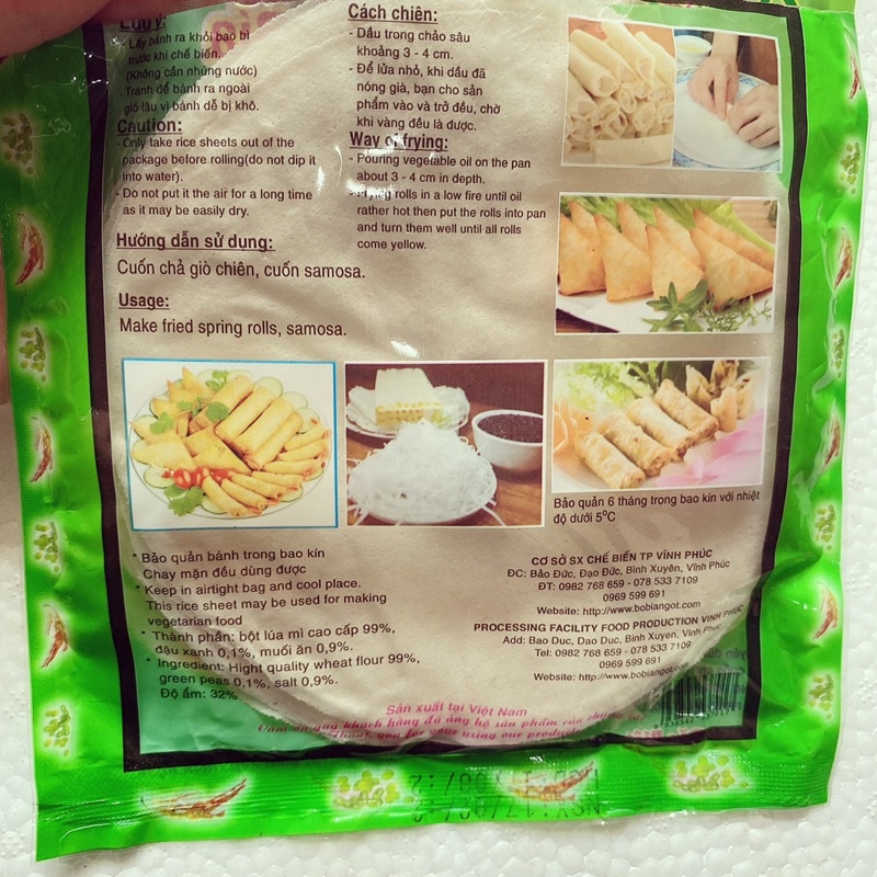 10 Gói bánh tráng bò bía đậu xanh quấn chả giòn xốp đủ lá - 300 lá (Hàng có sẵn)