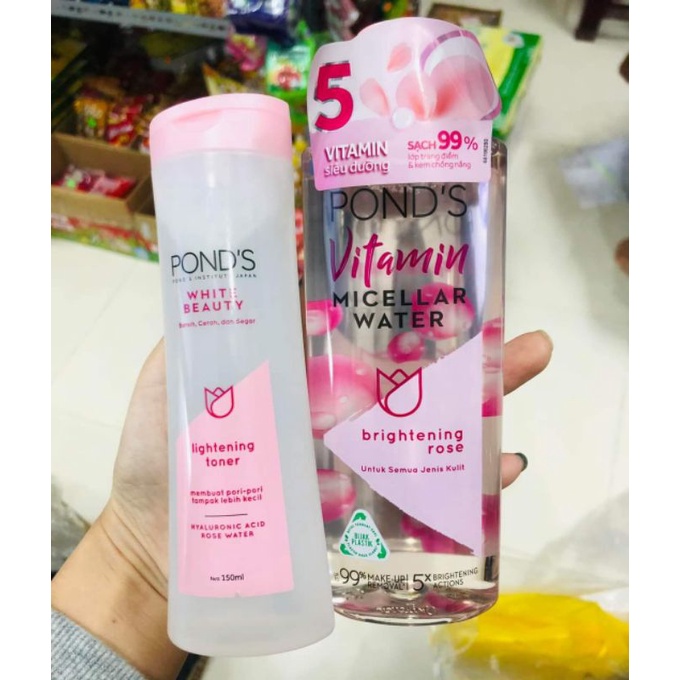 NƯỚC TẨY TRANG PONDS 235ML , NƯỚC HOA HỒNG PONDS 150ML