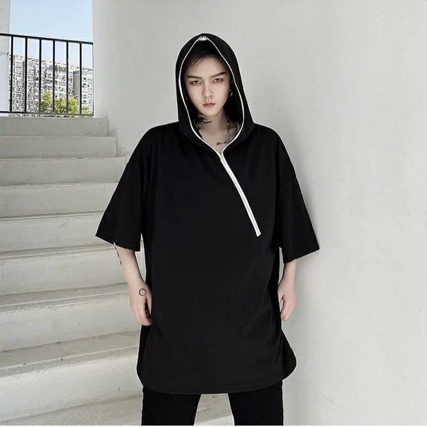 ÁO THUN TAY LỠ NAM VÒNG DÂY KÉO NÓN