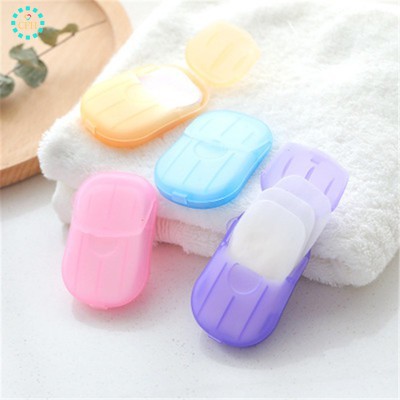 (Hàng Mới Về) Set 20 Xà Phòng Giấy Mini Dùng Một Lần Tiện Dụng Khi Đi Du Lịch