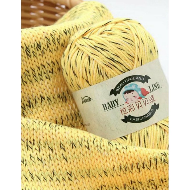 Cuộn Len Cotton lụa Kết Hợp Màu Gradient Dày Vừa Đan Móc Khăn Áo Len Cho Bé