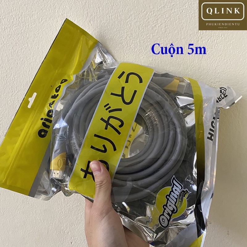 Cáp HDMI ARIGATO 5m lõi đồng HDTV 4K*2K (19+1) - Dây HDMI To HDMI tròn chuẩn FULL HD 1080p