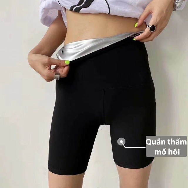 Quần Giảm Mỡ Bụng Giảm Eo Đổ Mồ Hôi Sinh nhiệt Tan Mỡ
