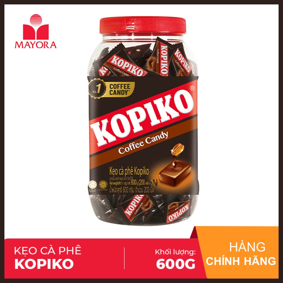 [Nguyên thùng] Kẹo cà phê Kopiko Coffee Hủ 600gX6