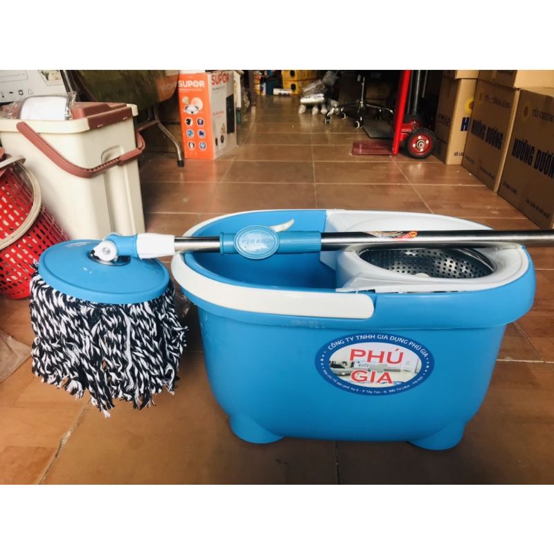 Bộ chổi lau nhà xoay 360 Phú Gia