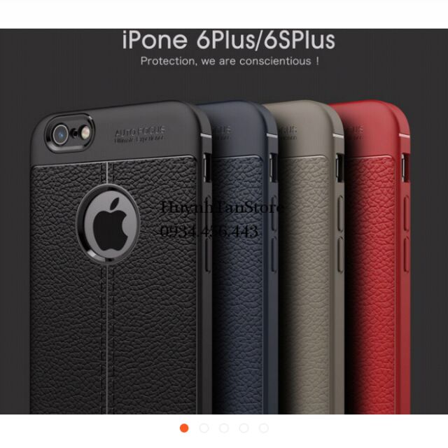 Ốp lưng dẻo vân da cho iPhone 6plus /6Splus siêu bền