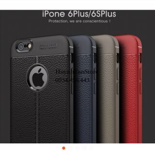 Ốp lưng dẻo vân da cho iPhone 6plus /6Splus siêu bền