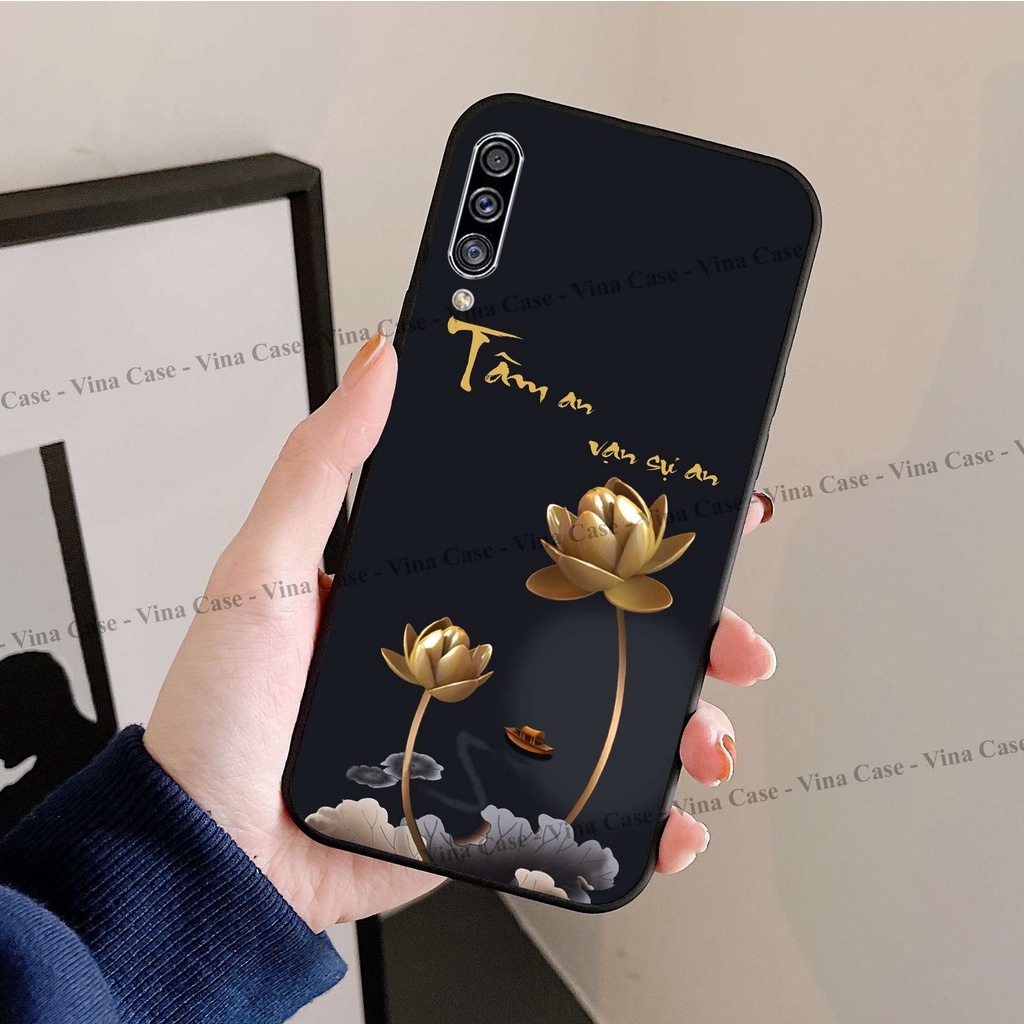 Ốp lưng kính cho Samsung A30s - A50 - A50s - A70 - A6 2018 - A7 2018 - A8 Plus - A9 2018 in hình Hoa Sen Tâm An