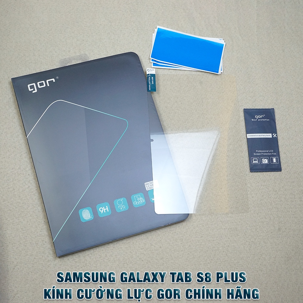 Kính cường lực Samsung Tab S8 Ultra full màn hình chính hãng Gor - Dán màn hình Samsung Galaxy Tab S8 Ultra