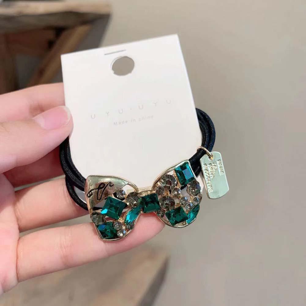 USNOW Dây Cột Tóc Đuôi Ngựa Đính Đá Phong Cách Hàn Quốc Cho Nữ Giá Đ