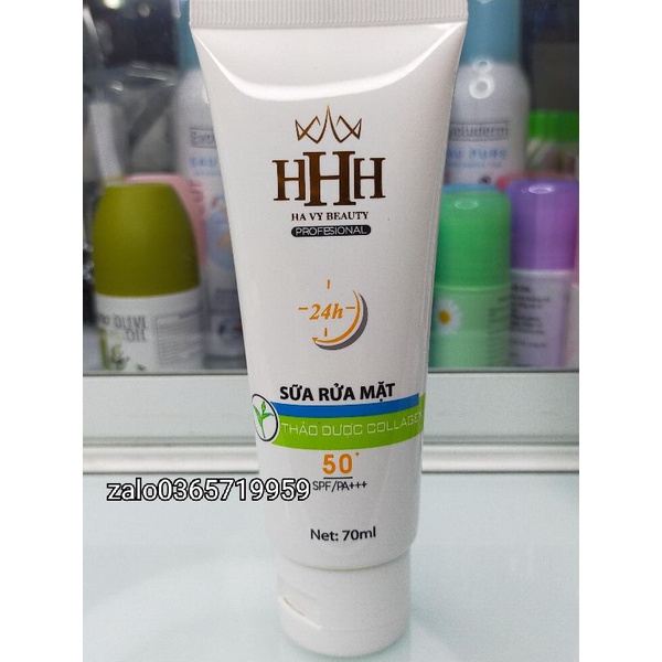 Combo 4 tuýp sữa rửa mặt HHH thảo dược -colagen tuýp