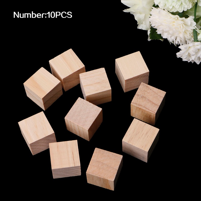 Khối gỗ vuông mini 10mm dùng làm đồ thủ công DIY