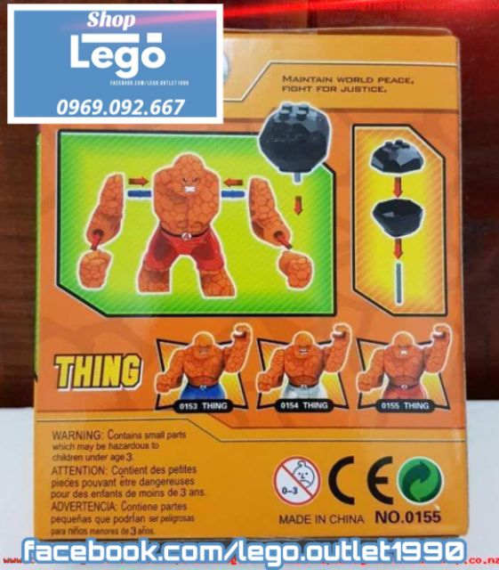 Xếp hình Thing Fantastic4 siêu anh hùng DC mới nhất 2020 Big Figures Lego Minifigures Decool 0153 0155