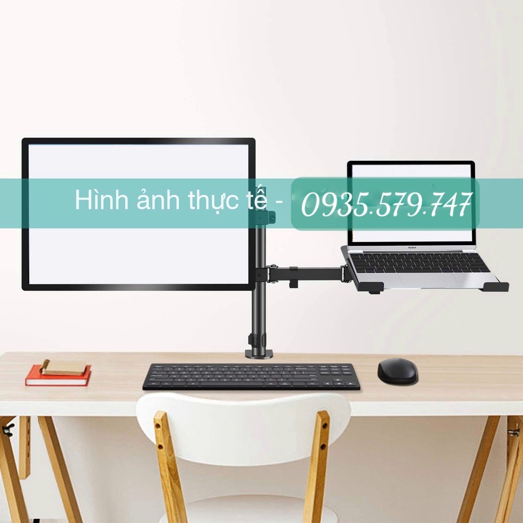 #M074- Giá Treo Màn Hình  Kèm Giá Đỡ Laptop/MacBook