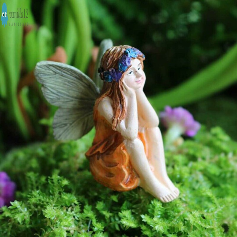 6pcs Beauty Miniature Flower Fairies Garden Flower Pot Statues Decoration Indoor Outdoor Ornament Lawn Decorations