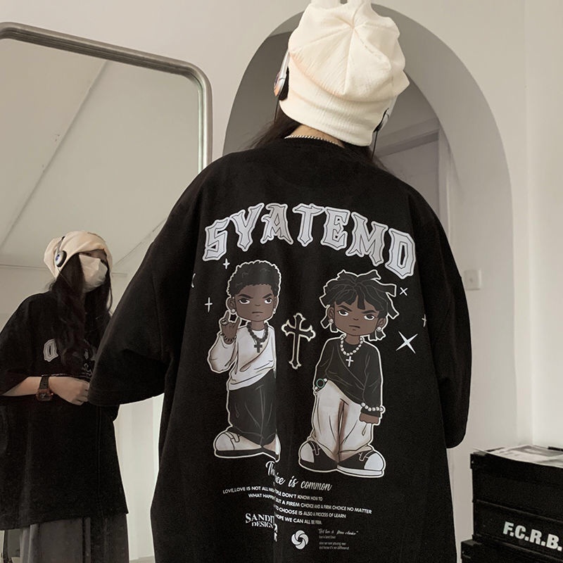 Áo Thun 100% Cotton In Chữ Phong Cách Hip Hop Cổ Điển 90s 2023 Dành Cho Nữ