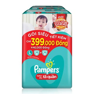 [Combo tiết kiệm] Tã quần Pampers M80/L72/XL64/XXL56