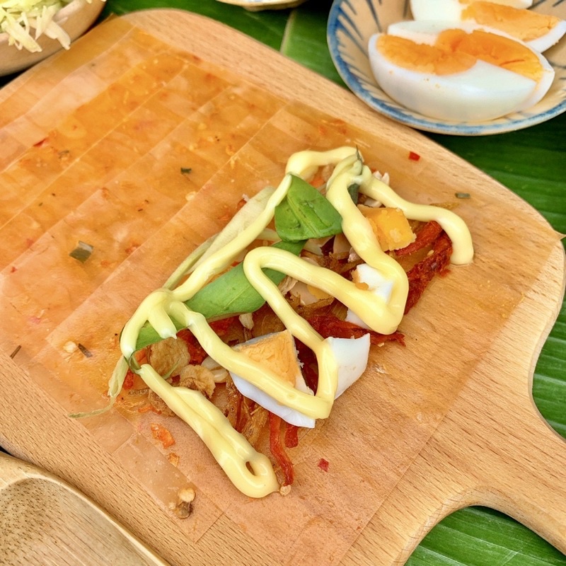 Set bánh tráng dẻo tôm bơ lục vị