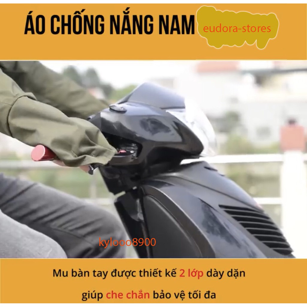 Áo chống nắng nam,Chống Tia UV, Bức Xạ Áo chống nắng chất liệu Kaki cho nam