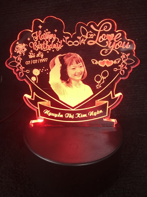 Đèn LED 3D tiết kiệm năng lượng trang trí không gian, quà tặng