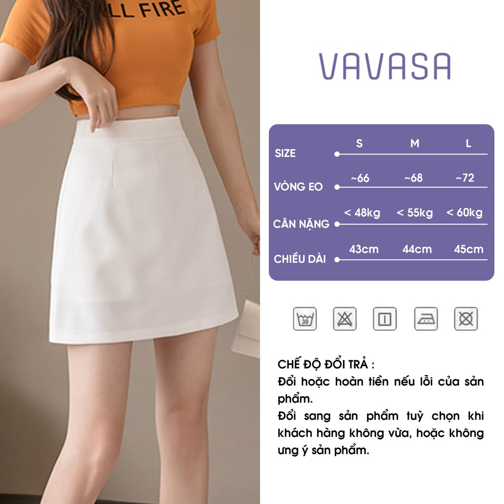 Chân váy chữ a lưng cao ngắn công sở ulzzang bigsize VAVASA CV03
