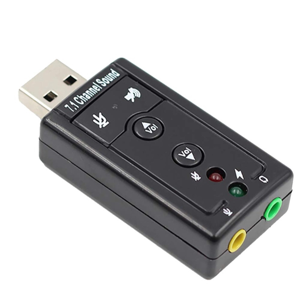 CHANNEL Card Âm Thanh Usb 7.1 Kênh 3d Giắc Cắm 3.5mm Thay Thế Cho Pc Notebook