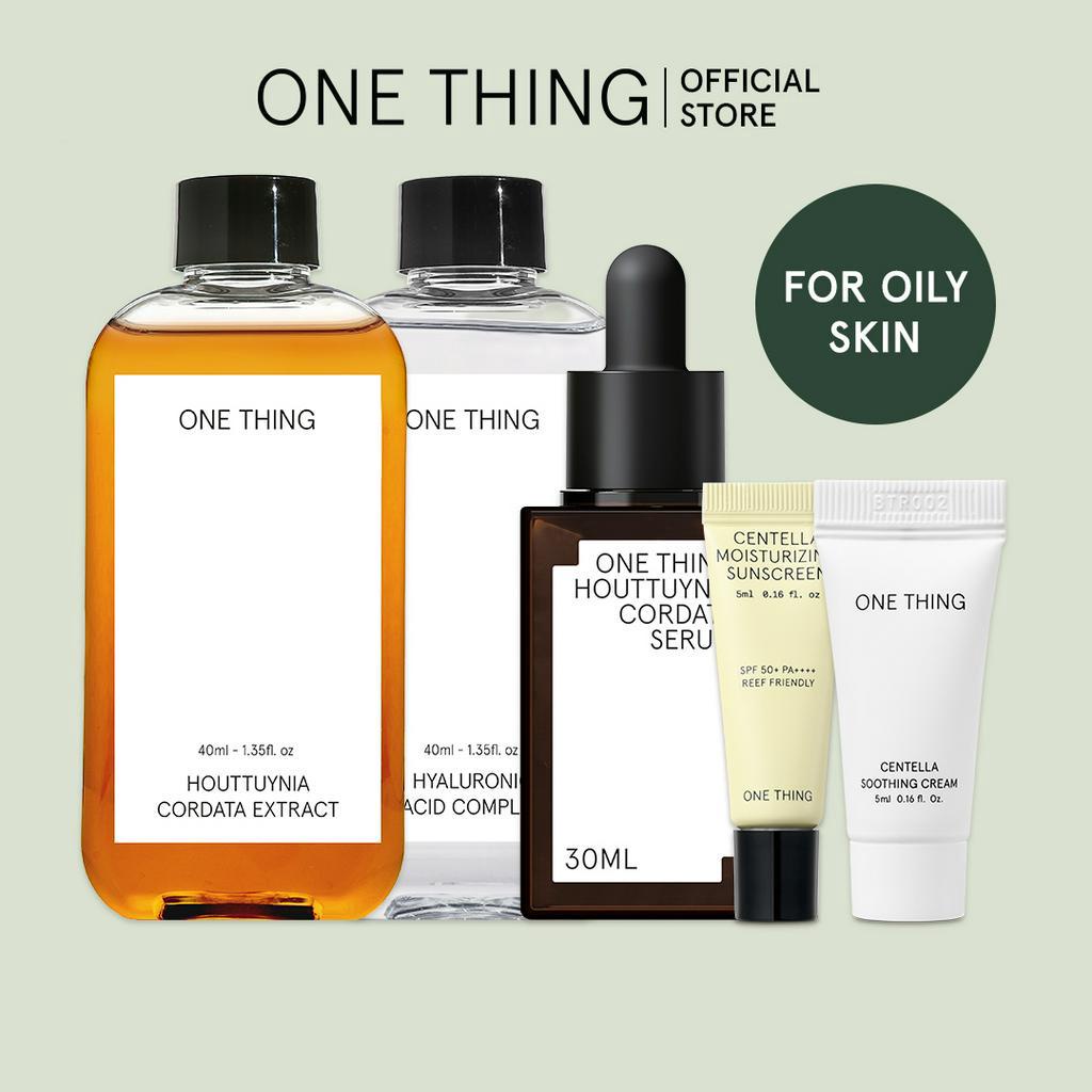 Bộ chăm sóc da khởi đầu One Thing Acne Care Starter Kit with Houttuynia Cordata (40ml, 40ml, 30ml, 5ml, 5ml)