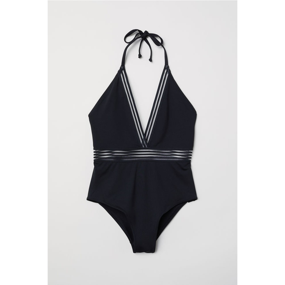 Bơi 1 Mảnh Thắt Dây Cổ Viền Cutout Kiểu Độc Đáo H&amp;M