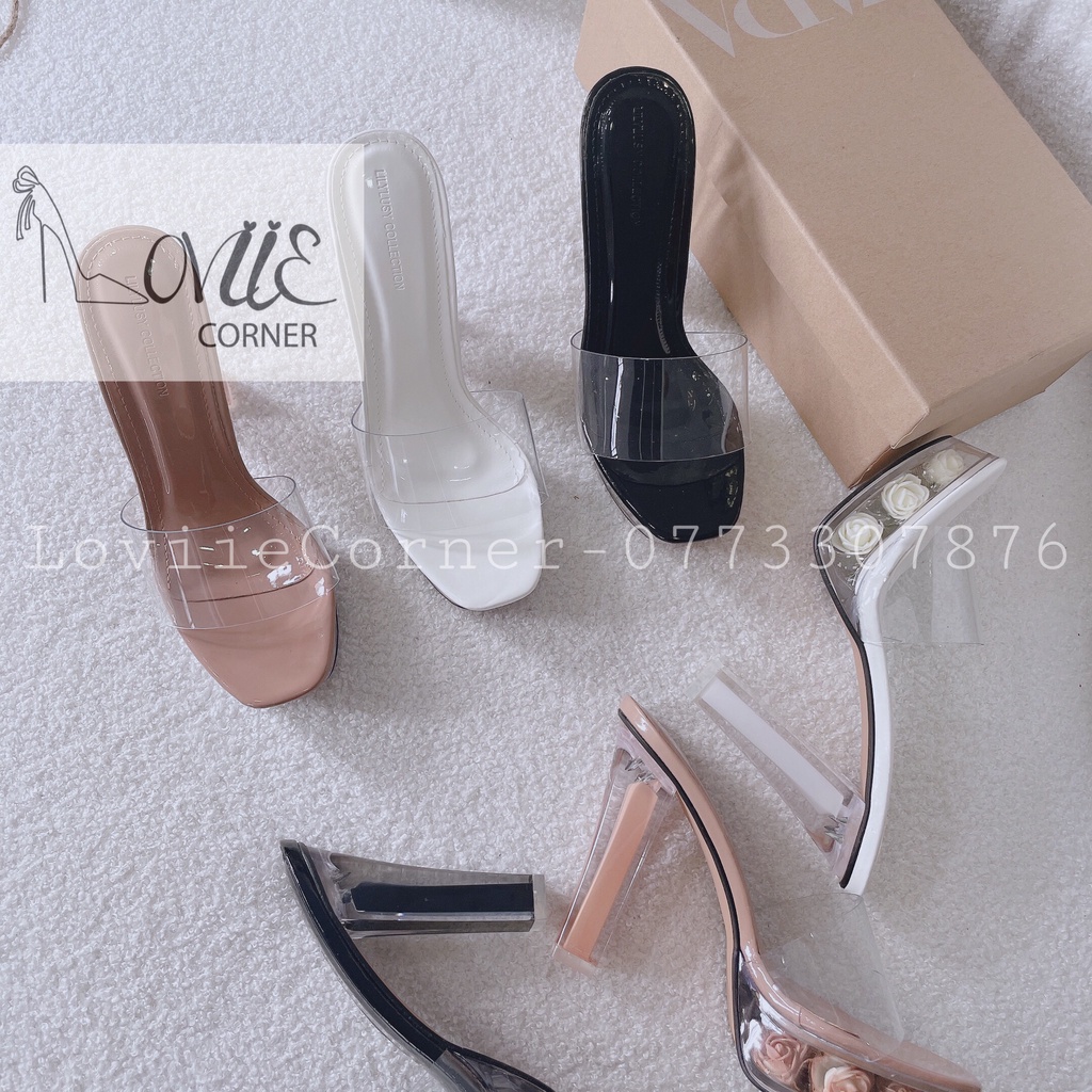 GUỐC CAO GÓT LOVIIECORNER - DÉP GUỐC QUAI TRONG ĐẾ ĐÚP CHỐNG MỎI 12 PHÂN THỜI TRANG D191279 D220730