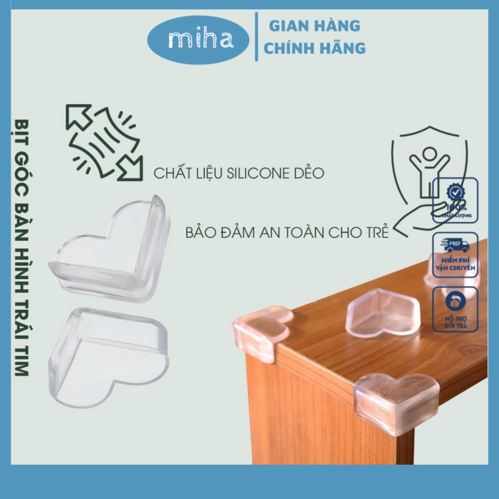 [VIDEO THẬT] Miếng bịt góc bàn, cạnh bàn, góc nhọn bằng silicon bảo đảm an toàn cho trẻ