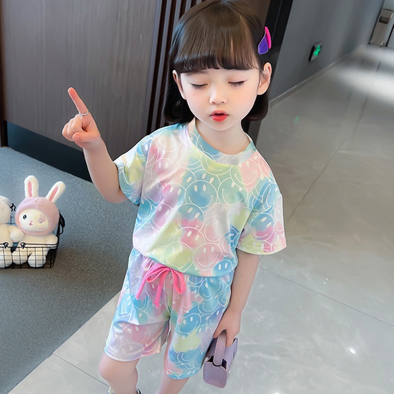 Bộ đồ thể thao AMILA ngắn tay thời trang Hàn Quốc cho bé gái