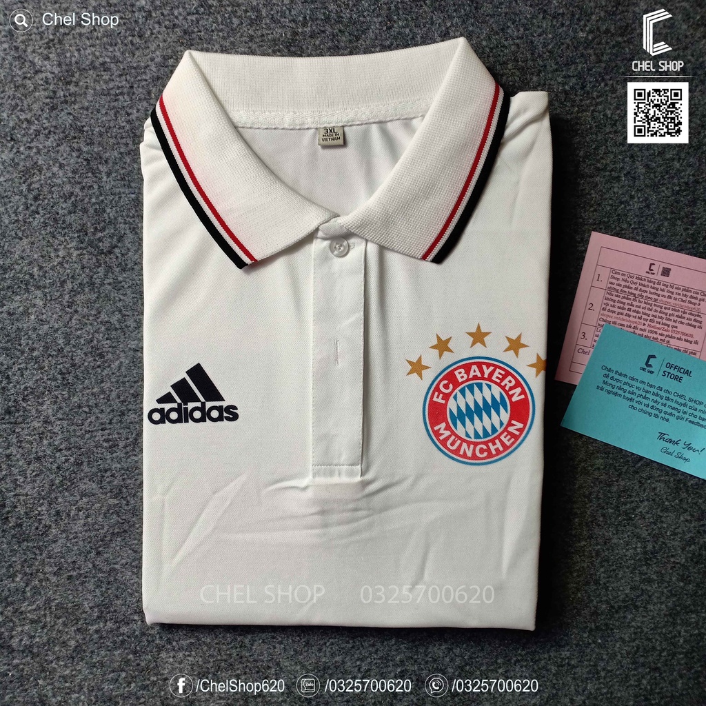 Áo polo 2V cao cấp Bayern Munich [ẢNH THẬT]