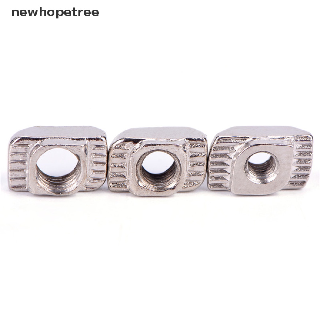 newhopetree 50PCS European T-slot Aluminum Carbon Steel Drop In T-Nut M3 M4 M5 Thread OIK