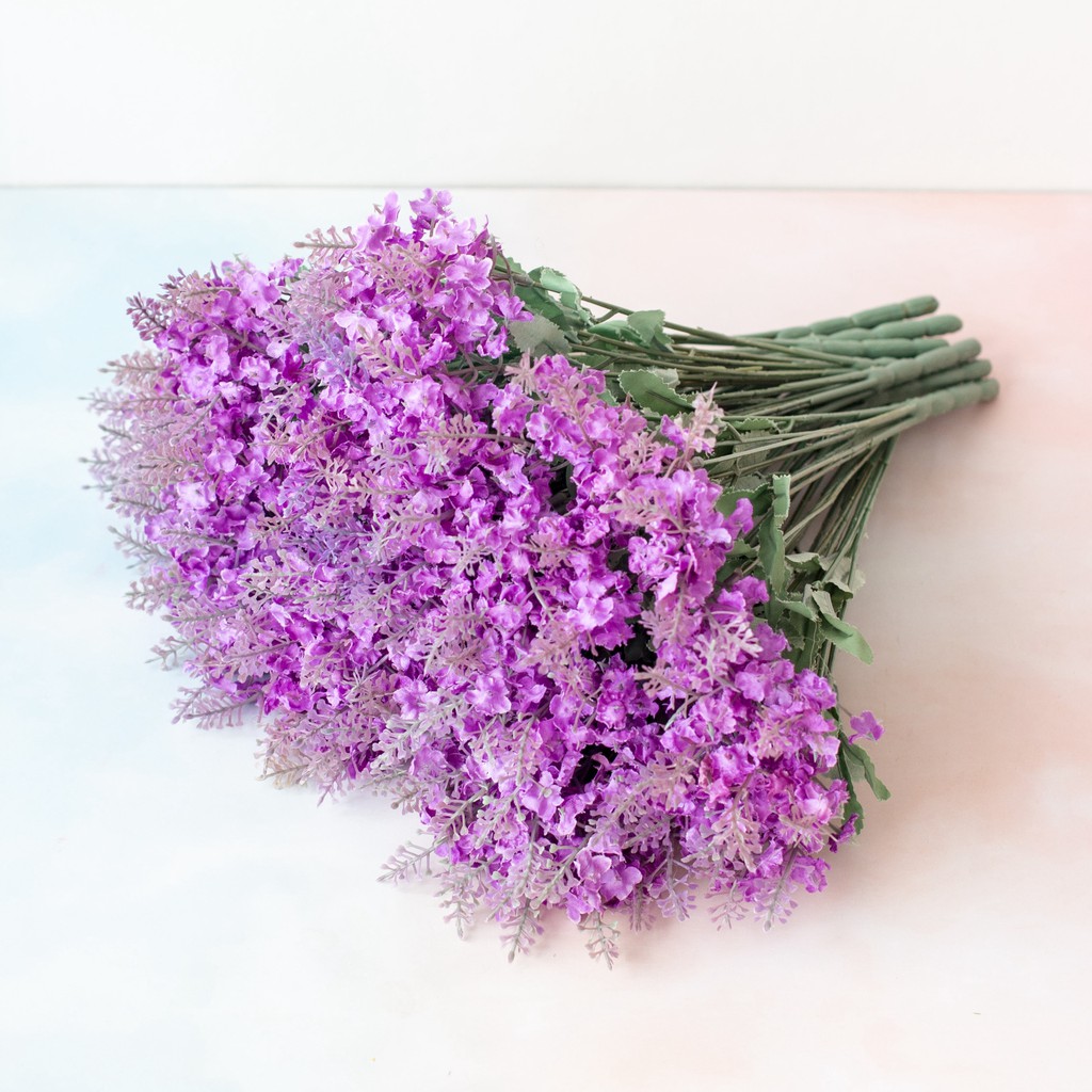 Hoa giả - Chùm hoa oải hương - Lavender siêu dễ thương, trang trí lọ hoa để bàn, hàng rào