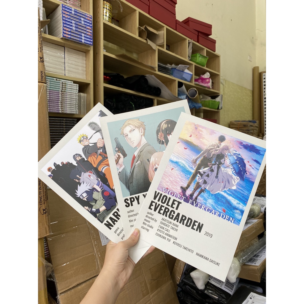 Poster thẻ tên Anime: Tokyo Revengers, Kimetsu no Yaiba, Jujutsu Kaisen, One Piece, Boku no Hero Academi,....
