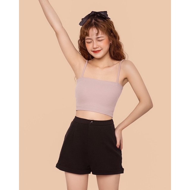 [CLAY] EMMY CROPTOP - Áo hai dây len tăm croptop ôm body | BigBuy360 - bigbuy360.vn