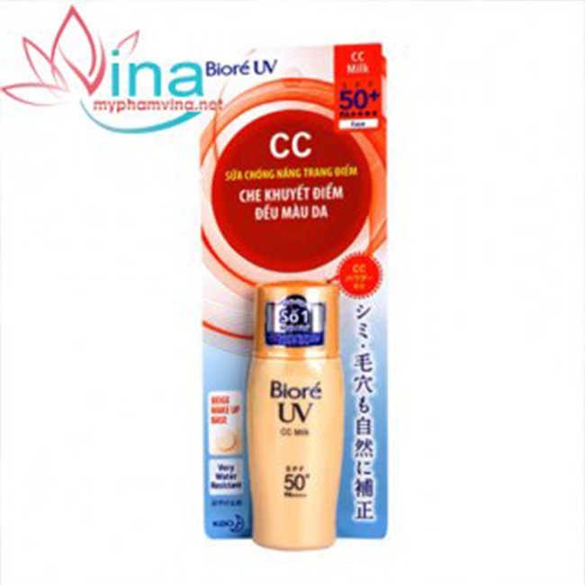 Sữa Chống Nắng Lót Nền Trang Điểm Biore UV Color CC Milk SPF50+/PA+++ date 2022