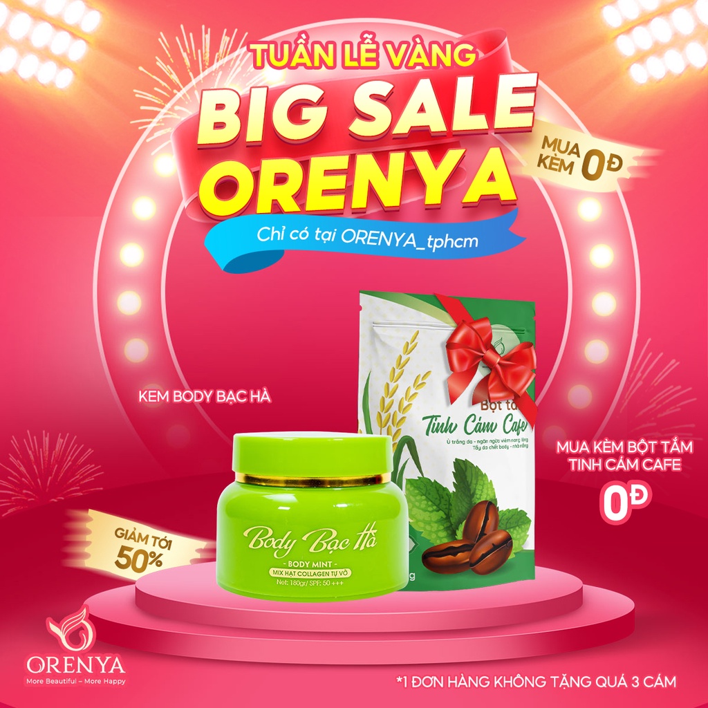 Kem Body Bạc Hà  - Body Mint Dưỡng Trắng da, thấm nhanh, không bết dít