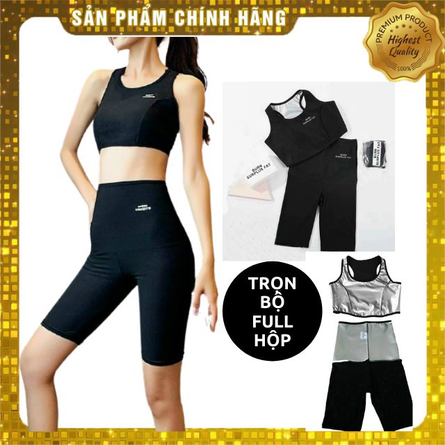 BỘ Quần áo Đổ Mồ Hôi Tan Mỡ Bụng Sinh Nhiệt Định Hình Born Uncommon Mẫu Mới Có Móc Cài_Hàng Loại 1 1