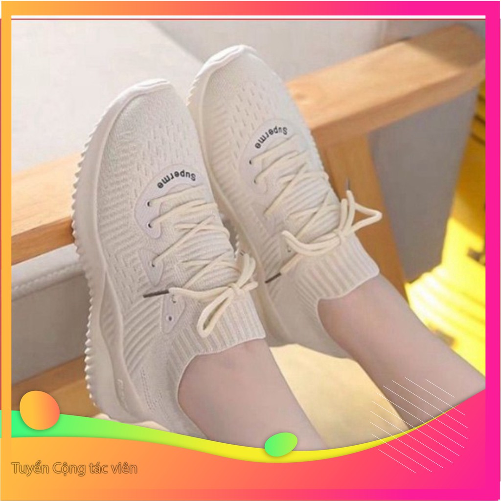 HOT Giày sneaker nữ cổ chun cao cấp,Vải dệt thoáng khí,Đế cao su cao 4cm .(Lưu ý Phom rộng lùi lại 1 ri ak) 👟 2020
